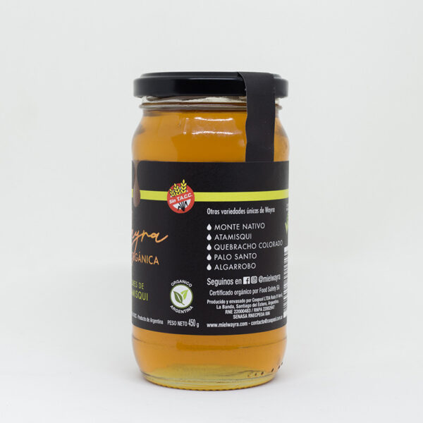Miel Wayra orgánica monofloral de Atamisqui 450g - Imagen 3